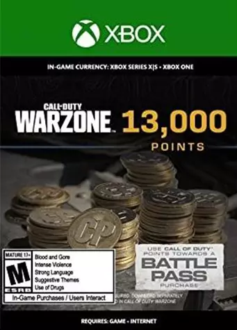 13,000 Call of Duty: Warzone Points Xbox Live Key